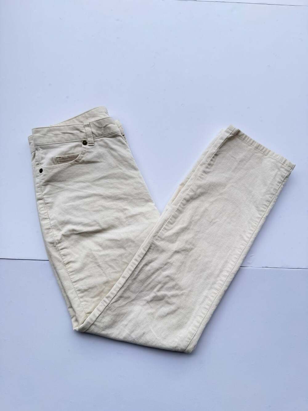 Coldwater Creek Cream Corduroy Pants Size 4P